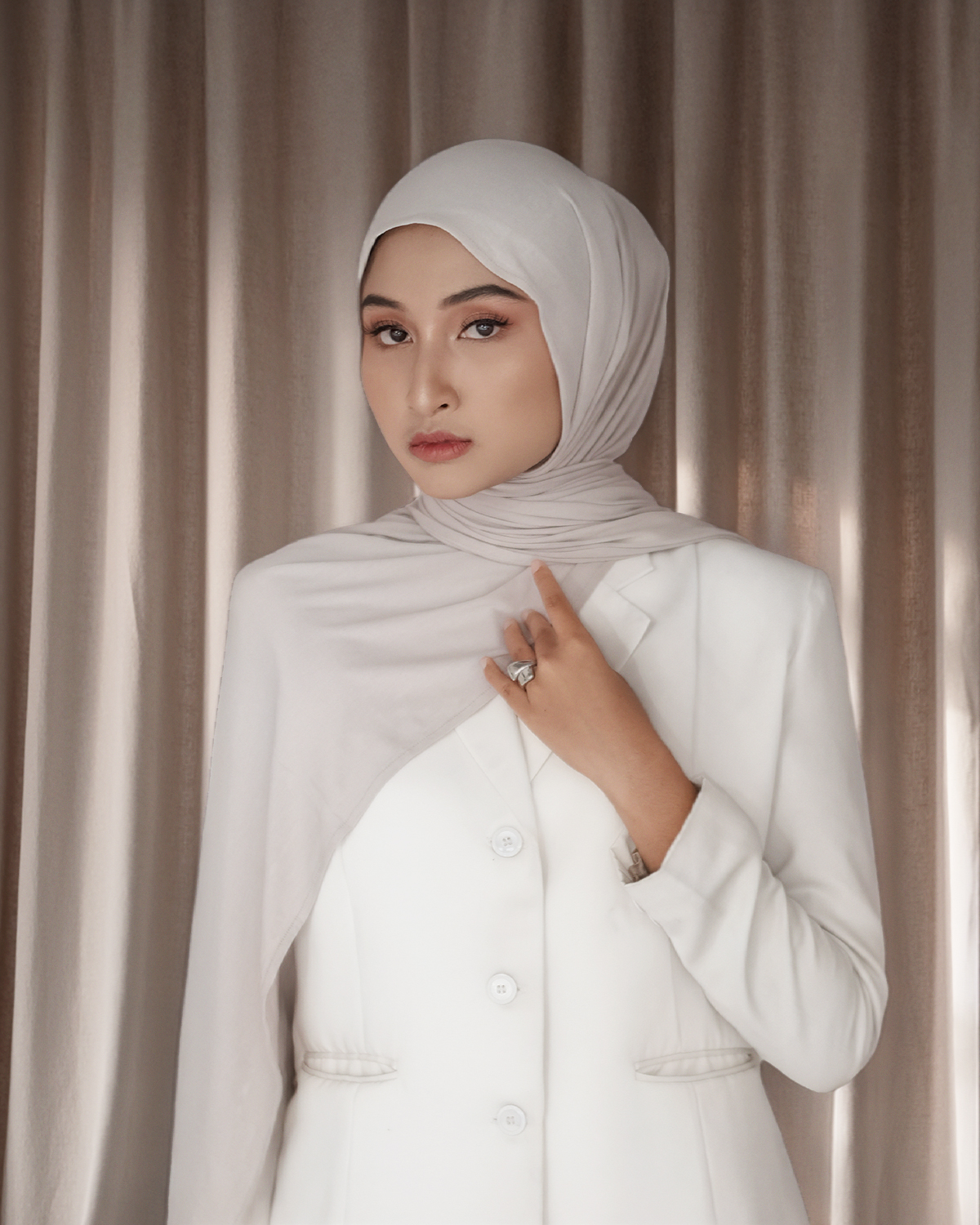 ESSENTIAL VISCOSE PASHMINA IVORY