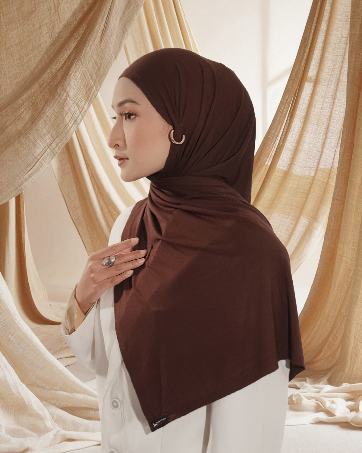 ESSENTIAL VISCOSE PASHMINA COFFEE