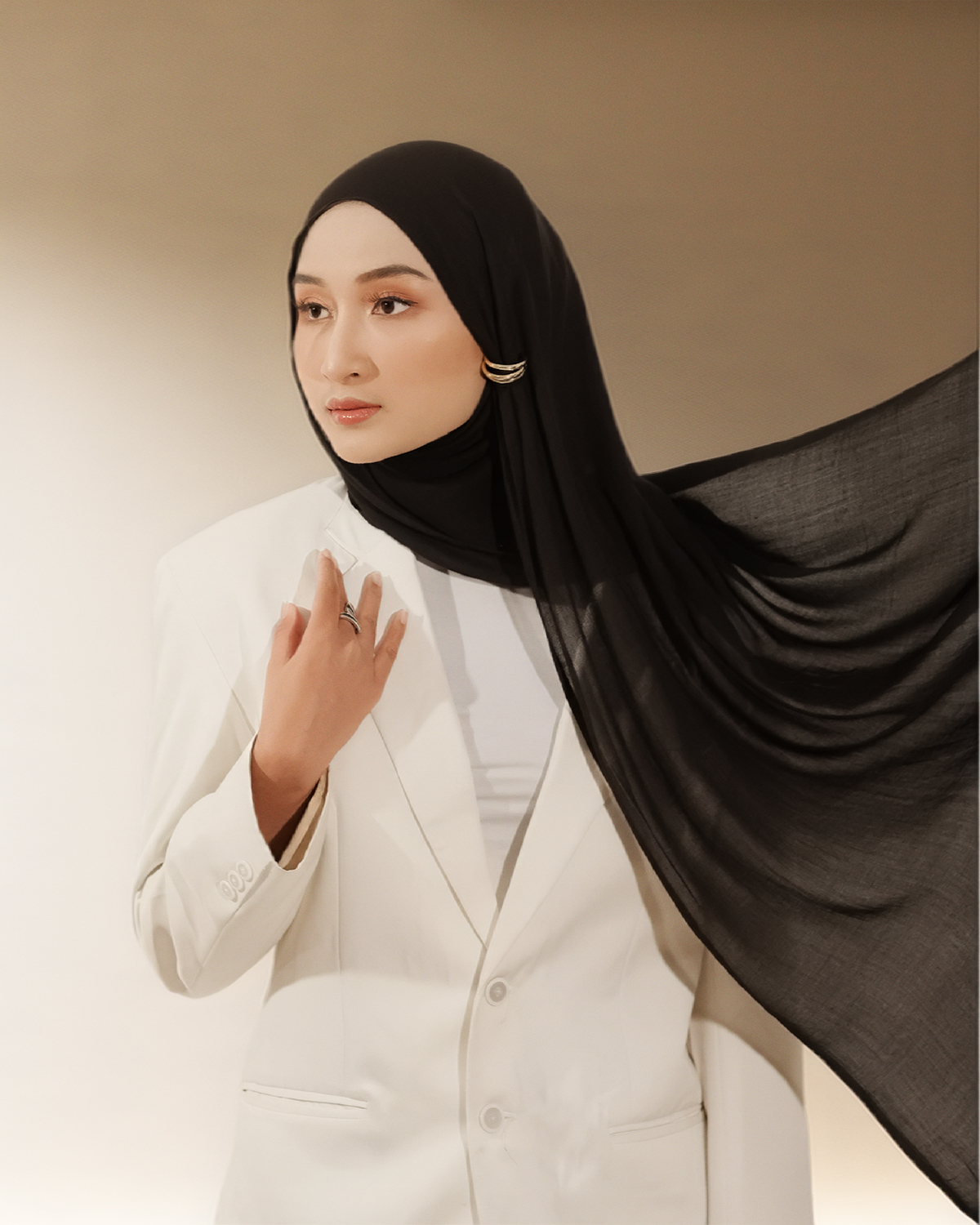 FLOW MODAL PASHMINA BLACK