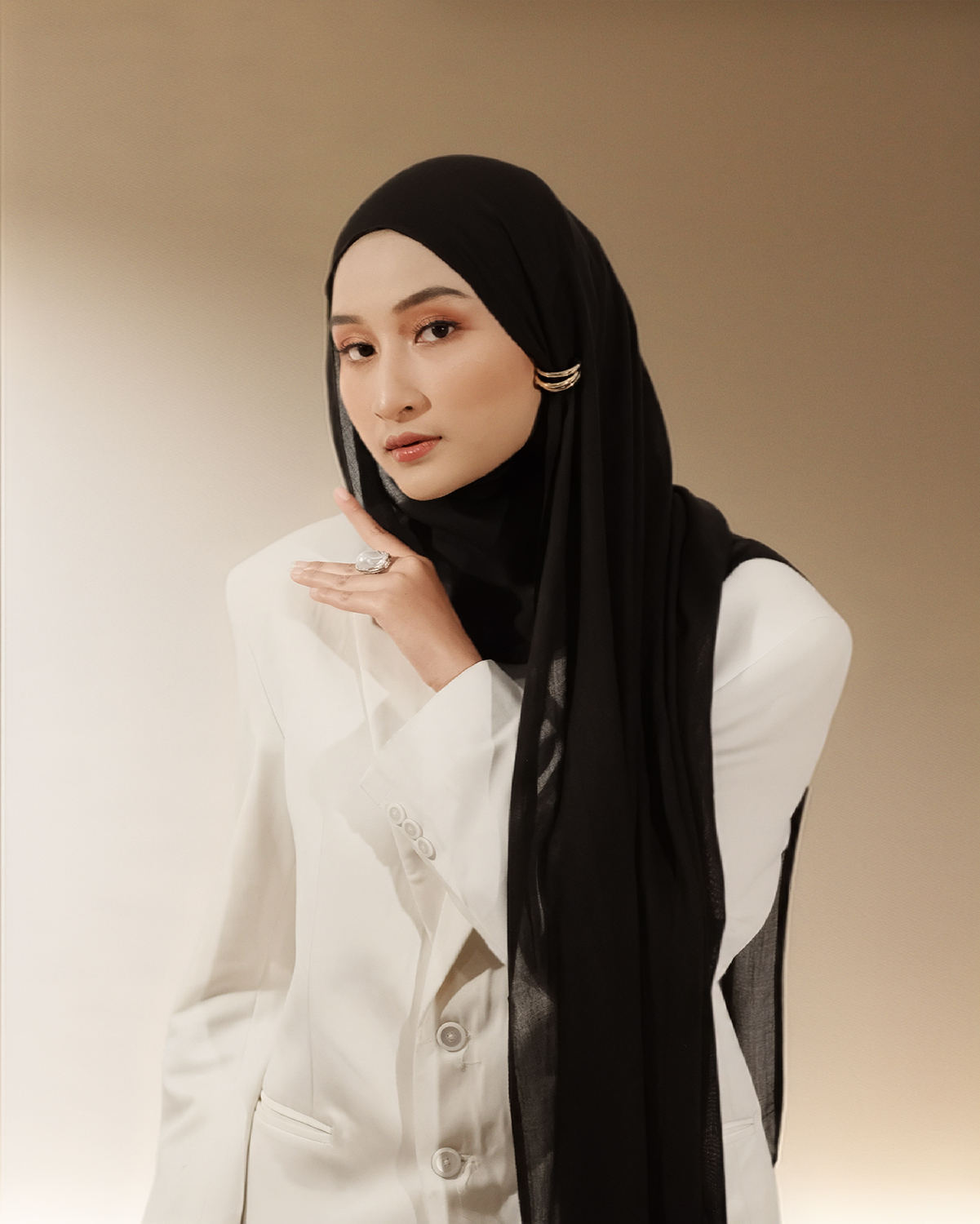 FLOW MODAL PASHMINA BLACK