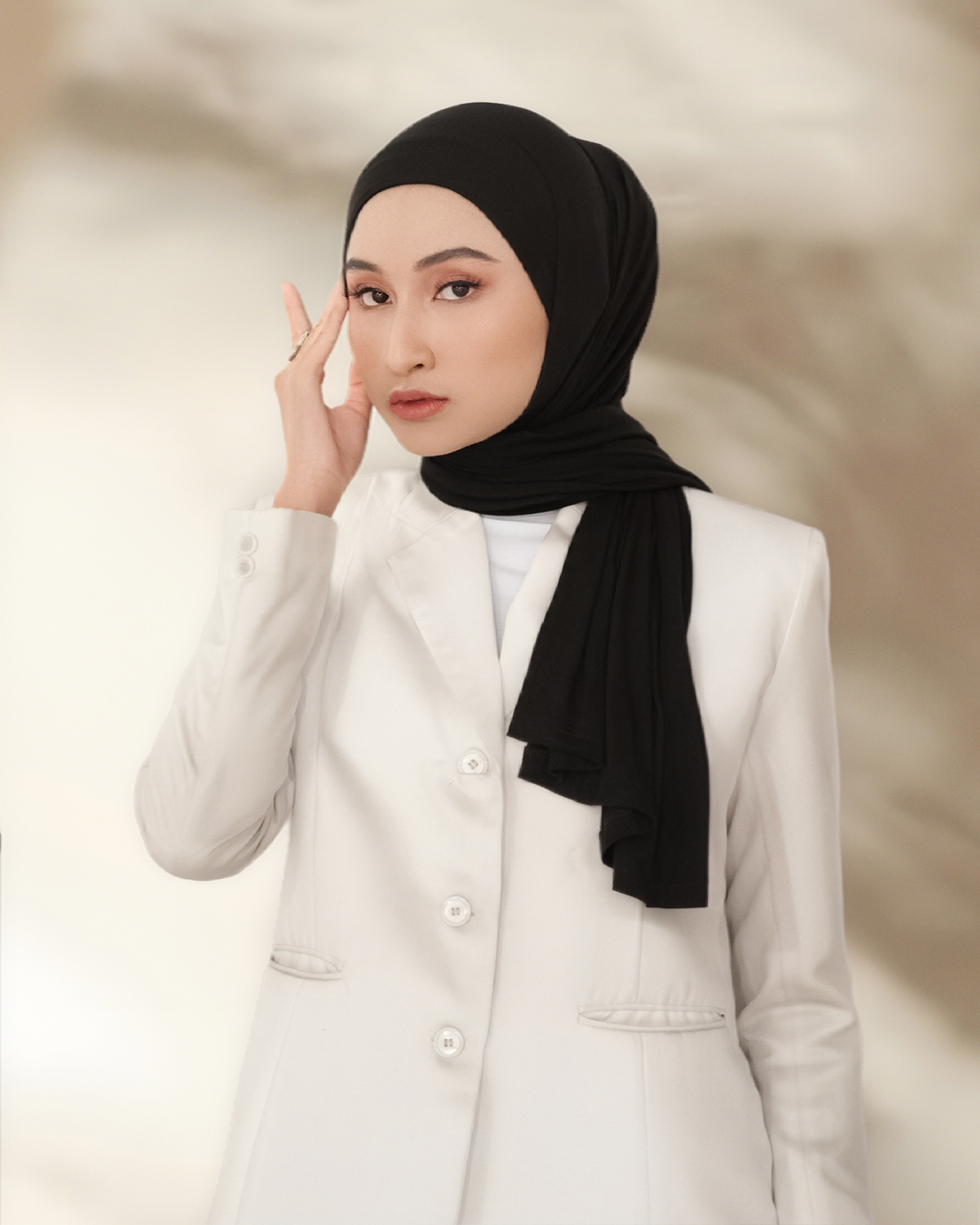 FLEXI MOTION PASHMINA COTTON BLACK